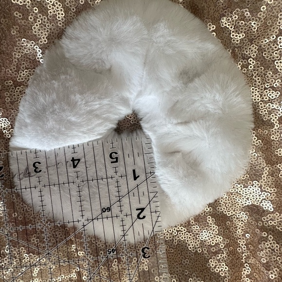 Minky Snow Seal Hair Scrunchie Handmade - Picture 2 of 2